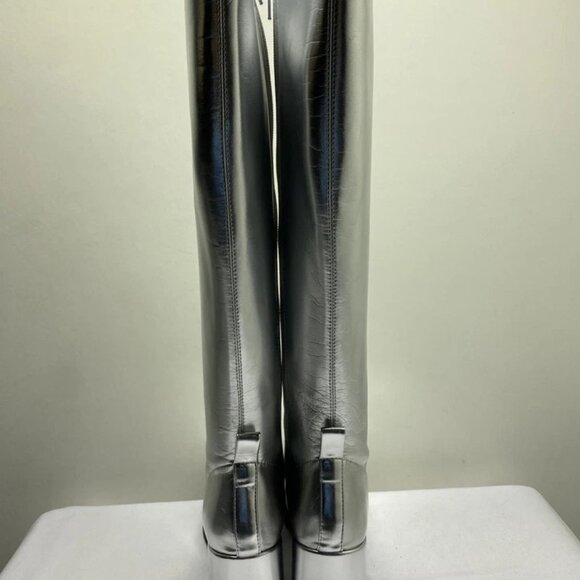 NEW JEFFREY CAMPBELL Women’s Hot Lava K2 Boots – Silver Size 7 High Heel Knee-Hi - Picture 7 of 11